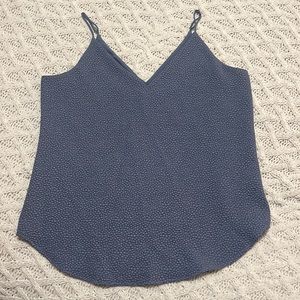 Express V-Neck Downtown Cami - Dusty Dark Blue - Size S - NWOT